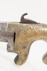ENGRAVED Antique MOORE’S PATENT FIREARMS Co. Number 1 .41 Caliber DERINGERScarce, Fine & Beautifully Engraved CIVIL WAR Era Pistol - 4 of 16