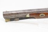 ENGRAVED Antique British B. WOODWARD .50 Caliber Percussion BELT Pistol BIRMINGHAM Made SELF DEFENSE Pistol - 17 of 17