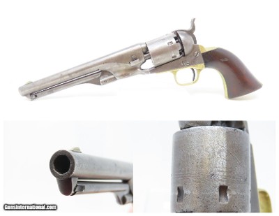 CIVIL WAR Era Antique COLT Model 1861 NAVY .36 Caliber Percussion Revolver
Produced in the FINAL YEAR of the AMERICAN CIVIL WAR!