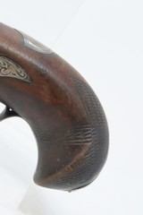 ENGRAVED Antique HENRY DERINGER c1850s .41 CALIBER Percussion Pistol LINCOLN Henry Deringer’s Famous Pocket Pistol with SILVER BANDS! - 15 of 17