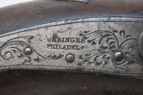 ENGRAVED Antique HENRY DERINGER c1850s .41 CALIBER Percussion Pistol LINCOLN Henry Deringer’s Famous Pocket Pistol with SILVER BANDS! - 6 of 17