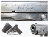 World War I FRENCH ARMY Spanish AZANZA Y ARRIZABALAGA Model 1916 Pistol C&R .32 ACP Caliber w/ LEATHER HOLSTER and EXTRA MAG - 1 of 20