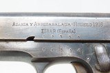 World War I FRENCH ARMY Spanish AZANZA Y ARRIZABALAGA Model 1916 Pistol C&R .32 ACP Caliber w/ LEATHER HOLSTER and EXTRA MAG - 12 of 20