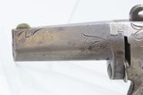 c1860s Scarce ENGRAVED Antique Moore’s Patent National Arms NO. 2 DERINGER
Handsome Little Hideout Pocket Gun - 5 of 16