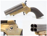 Antique CIVIL WAR Era C. SHARPS Model 2A .30 Caliber RF PEPPERBOX Revolver4 Shot SELF DEFENSE Pocket Gun