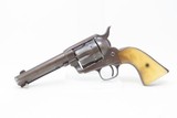 1876 Antique Colt PEACEMAKER Black Powder Frame SINGLE ACTION ARMY Revolver SAA with BONE GRIPS Manufactured in 1876! - 2 of 18