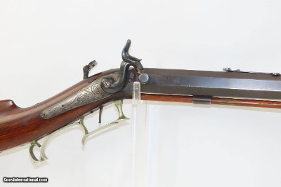 Antique L.L. HEPBURN New York Percussion .40 Caliber TARGET Rifle ENGRAVEDFine, Rare, Desirable American Gunsmith and Marksman - Image 4 of 19