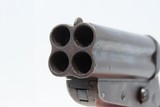 Antique CIVIL WAR Era SHARPS Model 3 .32 Caliber Rimfire PEPPERBOX Revolver 4 Shot Self Defense Pocket Gun - 9 of 17