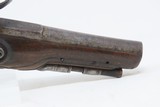 FRENCH Antique .56 Cal FLINTLOCK Belt Pistol Single Shot European Early-1800sCarved Stock, Gold Punch Dots Original Flintlock Pistol - 5 of 17