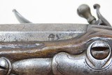 FRENCH Antique .56 Cal FLINTLOCK Belt Pistol Single Shot European Early-1800sCarved Stock, Gold Punch Dots Original Flintlock Pistol - 13 of 17