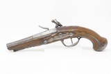 FRENCH Antique .56 Cal FLINTLOCK Belt Pistol Single Shot European Early-1800sCarved Stock, Gold Punch Dots Original Flintlock Pistol - 14 of 17