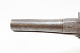 FRENCH Antique .56 Cal FLINTLOCK Belt Pistol Single Shot European Early-1800sCarved Stock, Gold Punch Dots Original Flintlock Pistol - 9 of 17