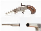 Antique .22 Caliber Nickel DERINGER Style Pistol with Walnut Grips “The Standard ‘Fourth of July’ pistol of the Country” - 1 of 16