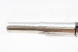 Antique .22 Caliber Nickel DERINGER Style Pistol with Walnut Grips “The Standard ‘Fourth of July’ pistol of the Country” - 8 of 16