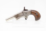 Antique .22 Caliber Nickel DERINGER Style Pistol with Walnut Grips “The Standard ‘Fourth of July’ pistol of the Country” - 2 of 16