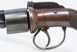 ENGRAVED Antique BAR HAMMER Transitional .38 Caliber PERCUSSION DA Revolver PEPPERBOX to REVOLVER Transitional Firearm - 4 of 18