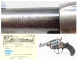 c1908 SALT LAKE CITY Shipped COLT Model 1877 “THUNDERER” 2 1/2” Revolver C&RShort Barrel Ejectorless Sheriff’s Model!