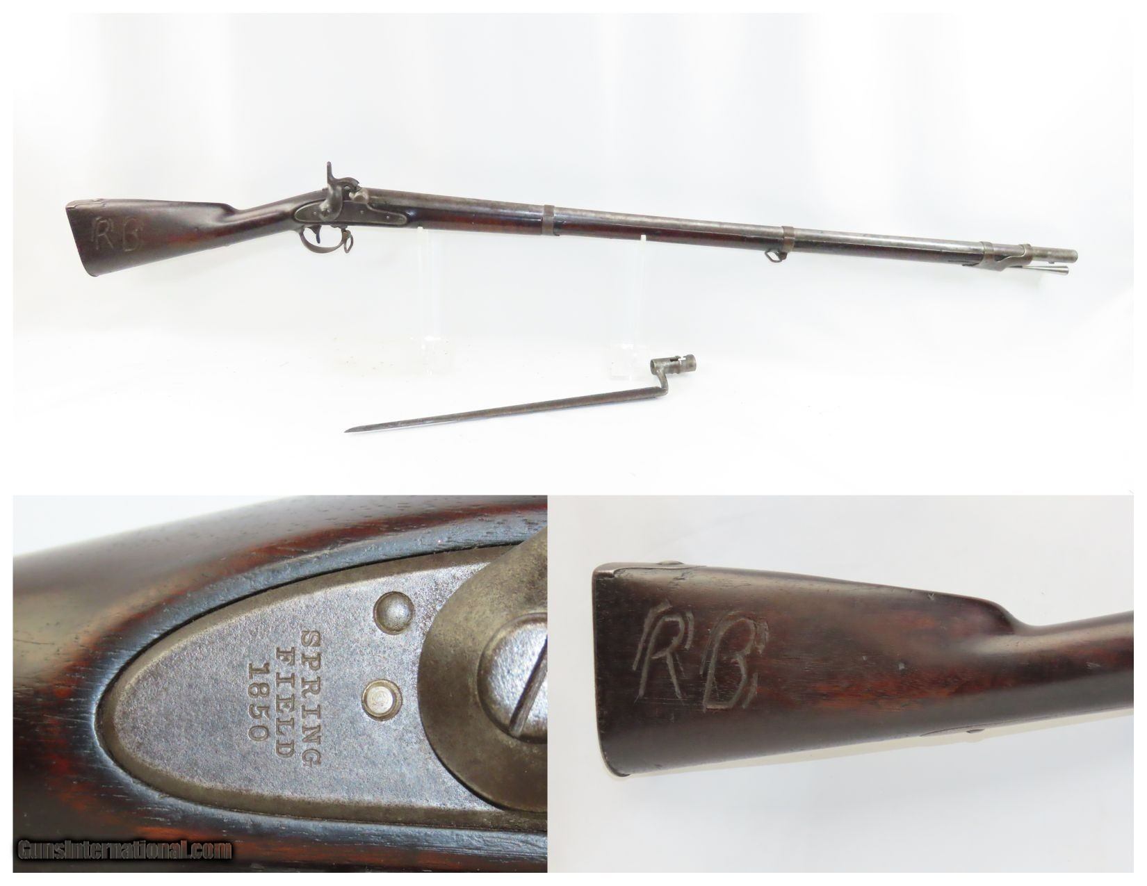 Antique SPRINGFIELD ARMORY Model 1842 Percussion .69 Cal. Smoothbore ...