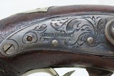 ENGRAVED Antique HENRY DERINGER c. 1850s .40 CALIBER Percussion BELT Pistol Henry Deringer’s Famous Pocket/Belt Pistol with SILVER BANDS! - 6 of 17