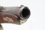 ENGRAVED Antique HENRY DERINGER c. 1850s .40 CALIBER Percussion BELT Pistol Henry Deringer’s Famous Pocket/Belt Pistol with SILVER BANDS! - 7 of 17