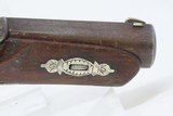 ENGRAVED Antique HENRY DERINGER c. 1850s .40 CALIBER Percussion BELT Pistol Henry Deringer’s Famous Pocket/Belt Pistol with SILVER BANDS! - 5 of 17