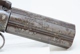TYRON Marked Antique ALLEN & THURBER .32 Cal. Bar Hammer PEPPERBOX Revolver Pre- Civil War PERCUSSION Pepperbox - 17 of 17