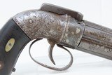 TYRON Marked Antique ALLEN & THURBER .32 Cal. Bar Hammer PEPPERBOX Revolver Pre- Civil War PERCUSSION Pepperbox - 16 of 17