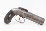 TYRON Marked Antique ALLEN & THURBER .32 Cal. Bar Hammer PEPPERBOX Revolver Pre- Civil War PERCUSSION Pepperbox - 14 of 17