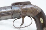 TYRON Marked Antique ALLEN & THURBER .32 Cal. Bar Hammer PEPPERBOX Revolver Pre- Civil War PERCUSSION Pepperbox - 4 of 17