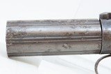 TYRON Marked Antique ALLEN & THURBER .32 Cal. Bar Hammer PEPPERBOX Revolver Pre- Civil War PERCUSSION Pepperbox - 5 of 17