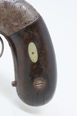 TYRON Marked Antique ALLEN & THURBER .32 Cal. Bar Hammer PEPPERBOX Revolver Pre- Civil War PERCUSSION Pepperbox - 3 of 17