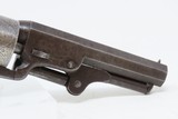 Engraved CIVIL WAR-Era Antique BACON Mfg. Co. PERCUSSION Pocket RevolverEarly Manufacture SERIES I / “ESCELSIOR” Variation - 20 of 20
