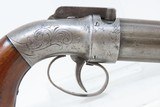 ALLEN, THURBER & Co. Antique WORCHESTER .32 Bar Hammer PEPPERBOX RevolverFirst American Double Action Revolving Percussion Pistol - 18 of 19