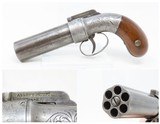 ALLEN, THURBER & Co. Antique WORCHESTER .32 Bar Hammer PEPPERBOX RevolverFirst American Double Action Revolving Percussion Pistol - 1 of 19