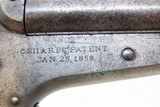 Antique CIVIL WAR Era SHARPS & HANKINS Model 3 .32 Cal. PEPPERBOX Revolver4-Shot Self Defense Pocket Gun with HOLSTER - 16 of 20