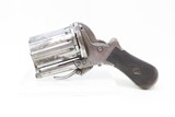 Antique ENGLISH 12-Shot FOLDING TRIGGER .22 Caliber Rimfire PEPPERBOXMULTI-BARREL 1870s Double Action Self Defense Pistol - 2 of 13