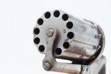 Antique ENGLISH 12-Shot FOLDING TRIGGER .22 Caliber Rimfire PEPPERBOXMULTI-BARREL 1870s Double Action Self Defense Pistol - 5 of 13