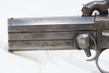 ENGRAVED Antique CHARLES OSBORNE Superposed .38 Caliber PERCUSSION Pistol LONDON Double SWIVEL BARREL Pocket Pistol - 19 of 19