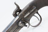 ENGRAVED Antique CHARLES OSBORNE Superposed .38 Caliber PERCUSSION Pistol LONDON Double SWIVEL BARREL Pocket Pistol - 18 of 19