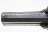 ENGRAVED Antique CHARLES OSBORNE Superposed .38 Caliber PERCUSSION Pistol LONDON Double SWIVEL BARREL Pocket Pistol - 10 of 19