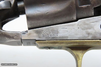 CIVIL WAR Era Antique COLT Model 1862 .36 Cal. Percussion POLICE Revolver1863 Produced Revolver, Middle of the CIVIL WAR - Image 6 of 18