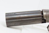 Antique BLUNT & SYMS Style .31 Caliber PERCUSSION Underhammer PEPPERBOX
Engraved, Underhammer, Ring Trigger 6-Shot Revolver - 5 of 16
