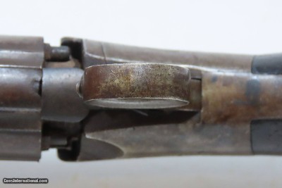 Antique BLUNT & SYMS Style .31 Caliber PERCUSSION Underhammer PEPPERBOXEngraved, Underhammer, Ring Trigger 6-Shot Revolver - Image 11 of 16