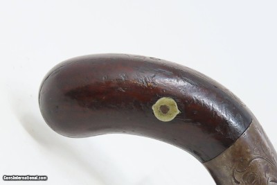 Antique BLUNT & SYMS Style .31 Caliber PERCUSSION Underhammer PEPPERBOXEngraved, Underhammer, Ring Trigger 6-Shot Revolver - Image 14 of 16