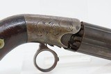 Antique BLUNT & SYMS Style .31 Caliber PERCUSSION Underhammer PEPPERBOX
Engraved, Underhammer, Ring Trigger 6-Shot Revolver - 15 of 16