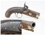 MEMPHIS TENESSEE Antique DERINGER Percussion POCKET Pistol Sold by FH CLARK Southern, Antebellum Sidearm! - 1 of 17