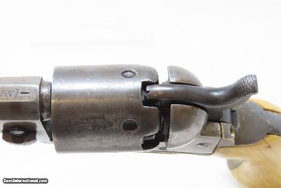 Antique COLT Model 1848 BABY DRAGOON .31 Caliber Percussion POCKET Revolver COLT’S FIRST Pocket Sized Revolver with IVORY GRIP - Image 8 of 19