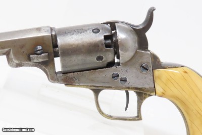 Antique COLT Model 1848 BABY DRAGOON .31 Caliber Percussion POCKET Revolver COLT’S FIRST Pocket Sized Revolver with IVORY GRIP - Image 4 of 19