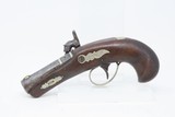 c1850s Antique HENRY DERINGER .40 CALIBER Percussion BELT Pistol ENGRAVEDHenry Deringer of Philadelphia Famous Pocket Pistol - 14 of 17