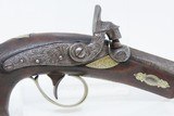 c1850s Antique HENRY DERINGER .40 CALIBER Percussion BELT Pistol ENGRAVEDHenry Deringer of Philadelphia Famous Pocket Pistol - 4 of 17